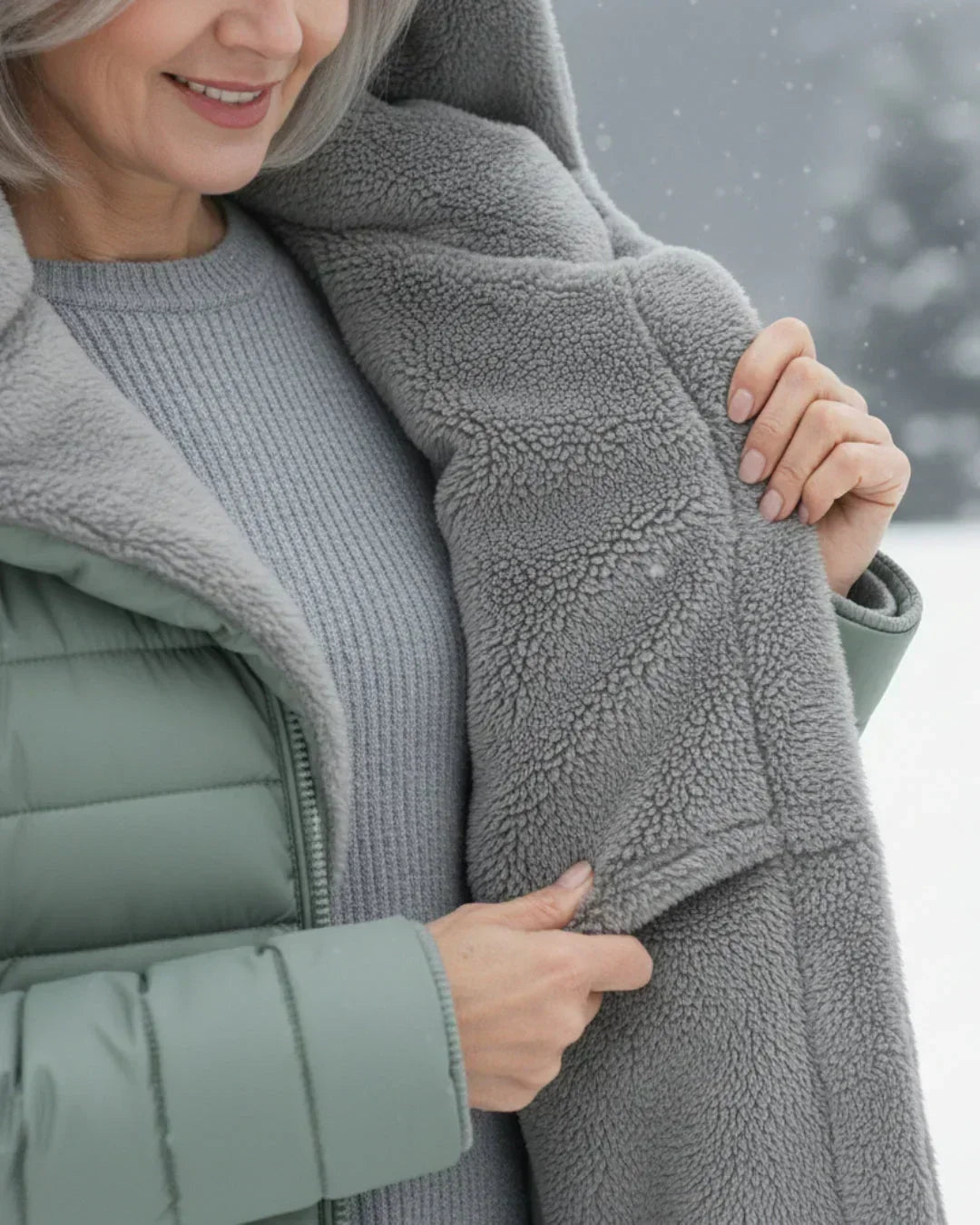 Cappotto Invernale Imbottito Trapuntato da Donna con Cappuccio Removibile