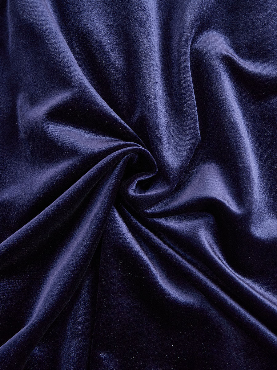 Abito Midi Donna in Velluto a Maniche Lunghe