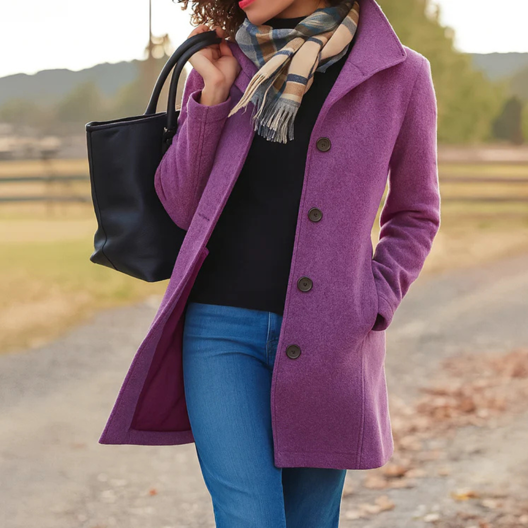 Cappotto Monopetto Sartoriale da Donna - Viola