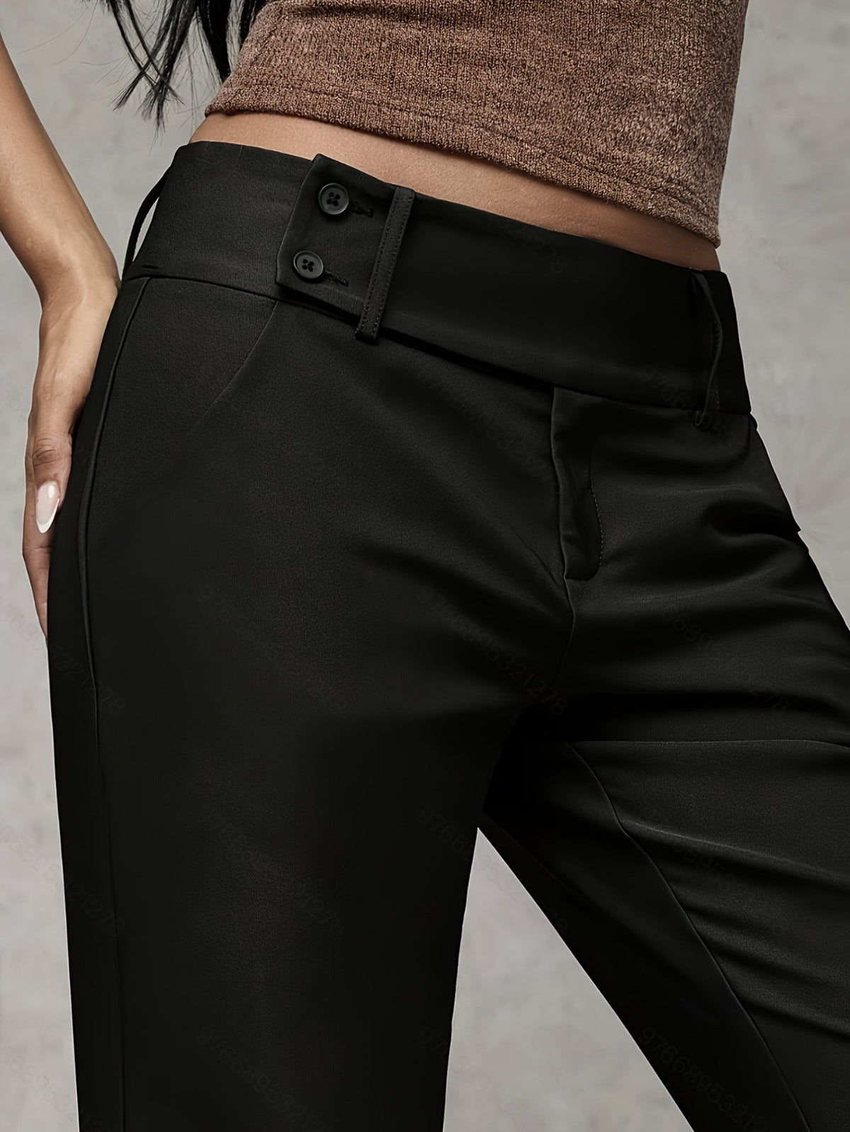 Pantaloni Ampi a Vita Alta da Donna