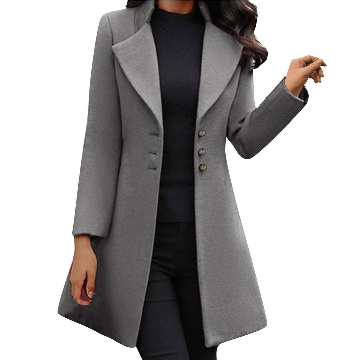 Cappotto Donna Elegante Foderato e Idrorepellente - Grigio