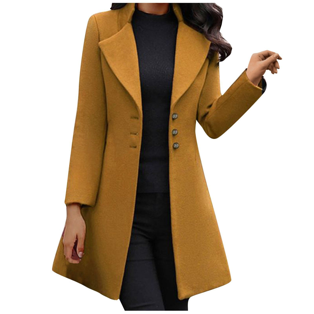Cappotto Donna Elegante Foderato e Idrorepellente - Marrone