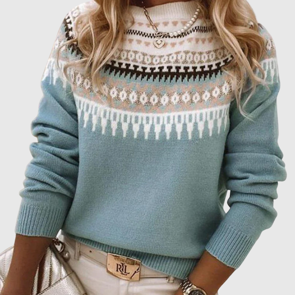 Maglione da Donna in Maglia Lavorata - Blu