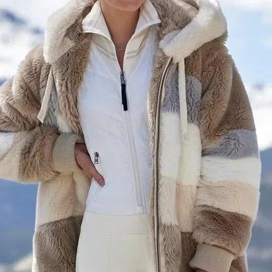 Giacca Invernale Donna con Cappuccio e Zip