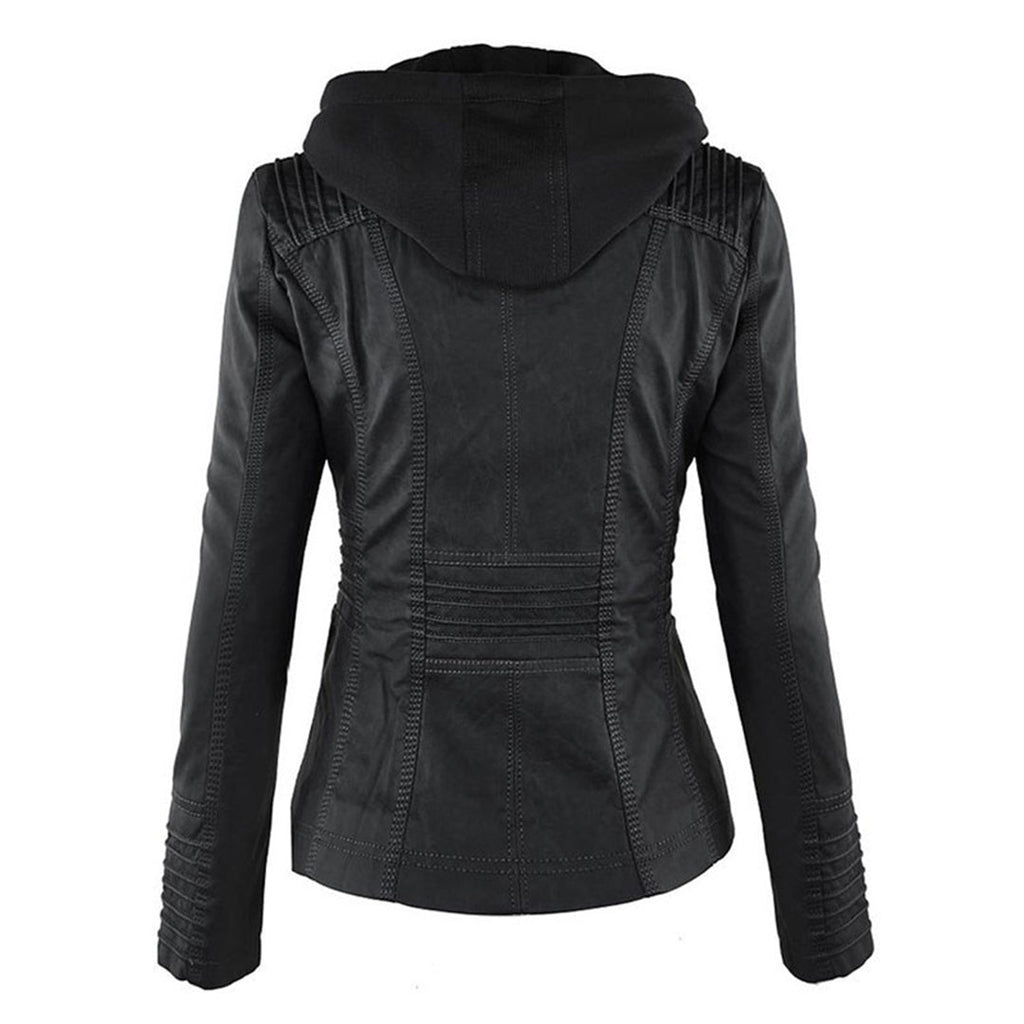 Giacca Biker da Donna con Cappuccio