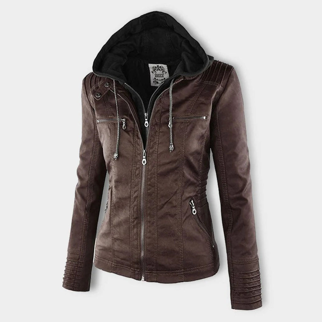 Giacca Biker da Donna con Cappuccio