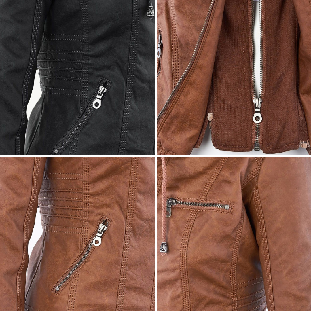Giacca Biker da Donna con Cappuccio