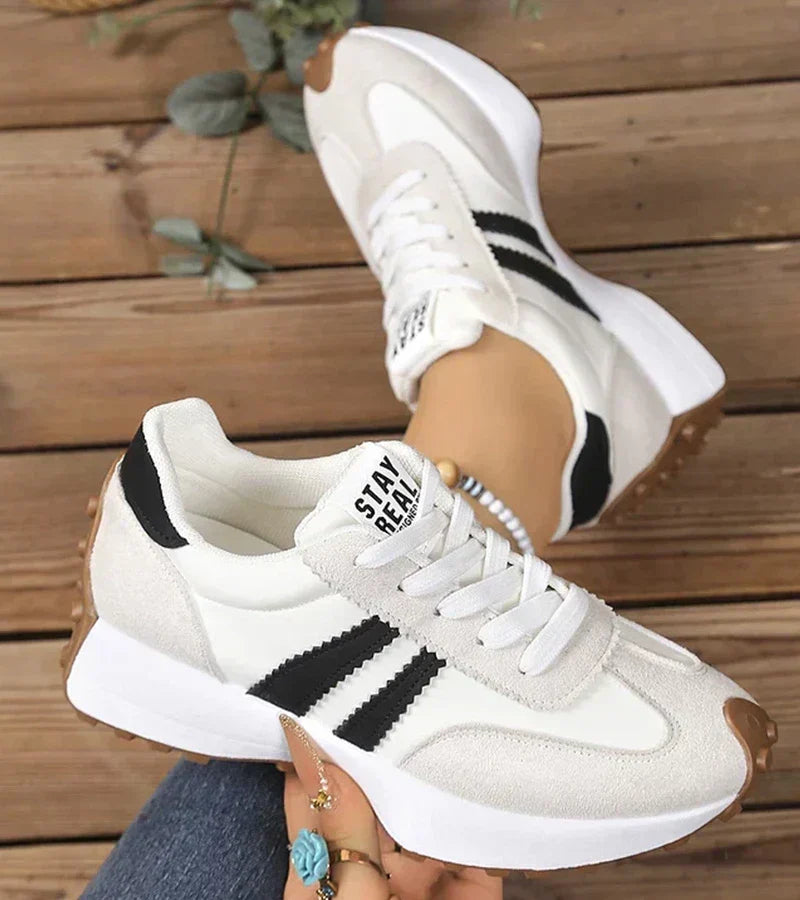 Sneakers con Plateau Ammortizzato da Donna - Bianco