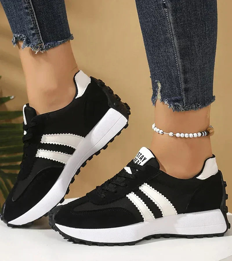Sneakers con Plateau Ammortizzato da Donna - Nero