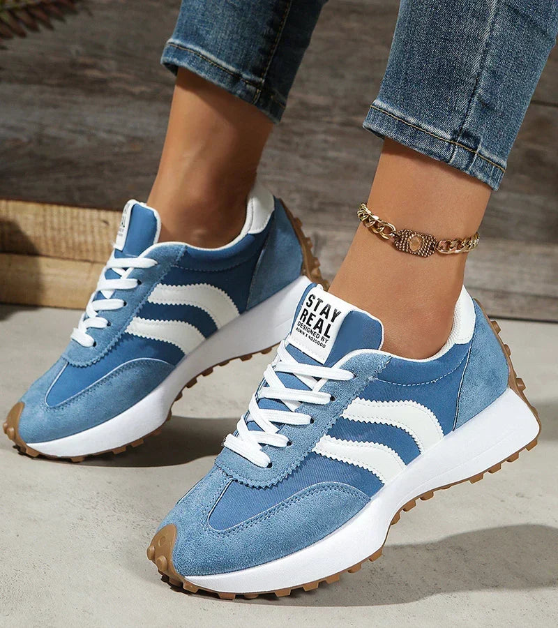 Sneakers con Plateau Ammortizzato da Donna - Blu