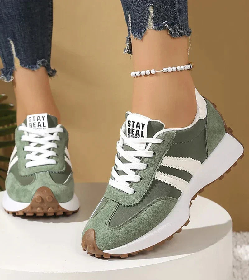 Sneakers con Plateau Ammortizzato da Donna - Verde