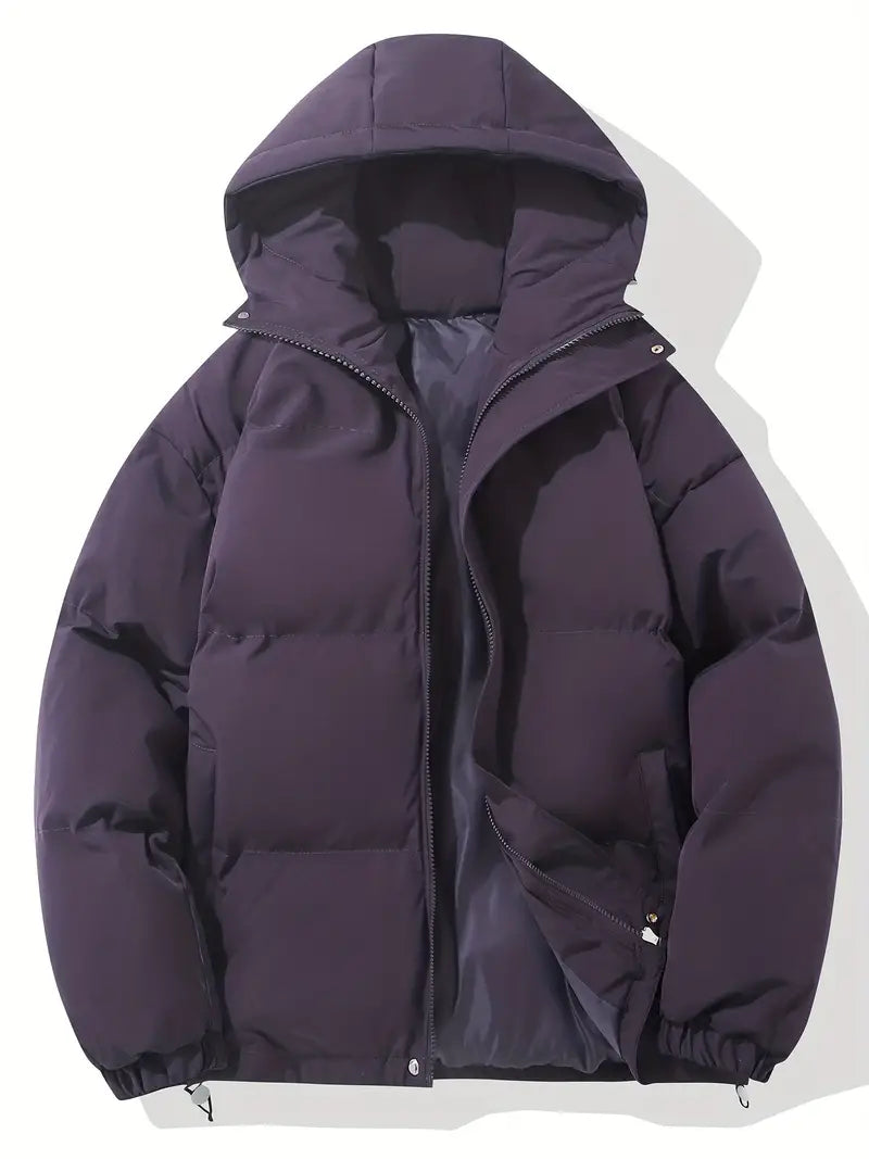 Giacca Invernale Imbottita da Donna con Cappuccio - Viola