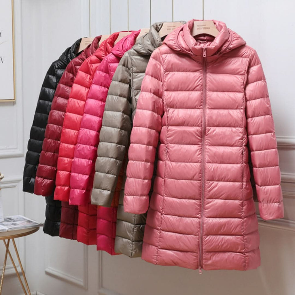 Cappotto Trapuntato Leggero con Cappuccio da Donna