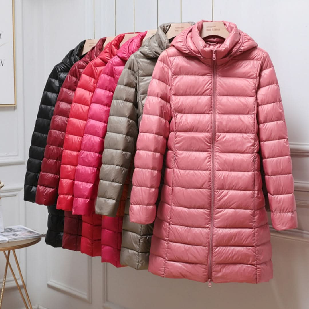 Cappotto Trapuntato Leggero con Cappuccio da Donna