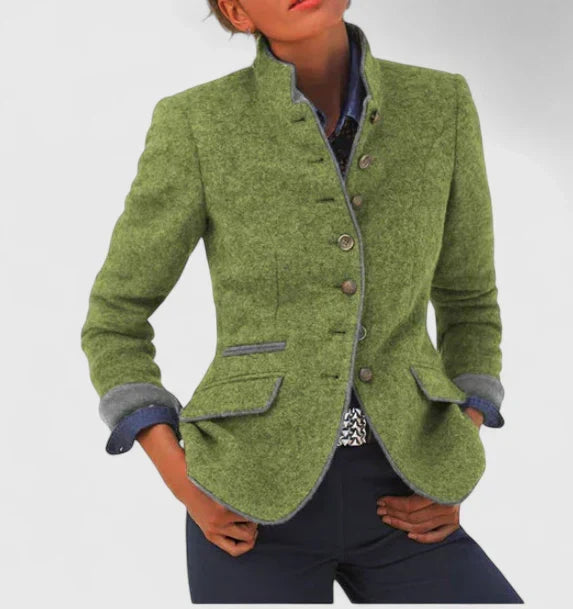 Blazer Sartoriale Donna in Misto Lana - Verde