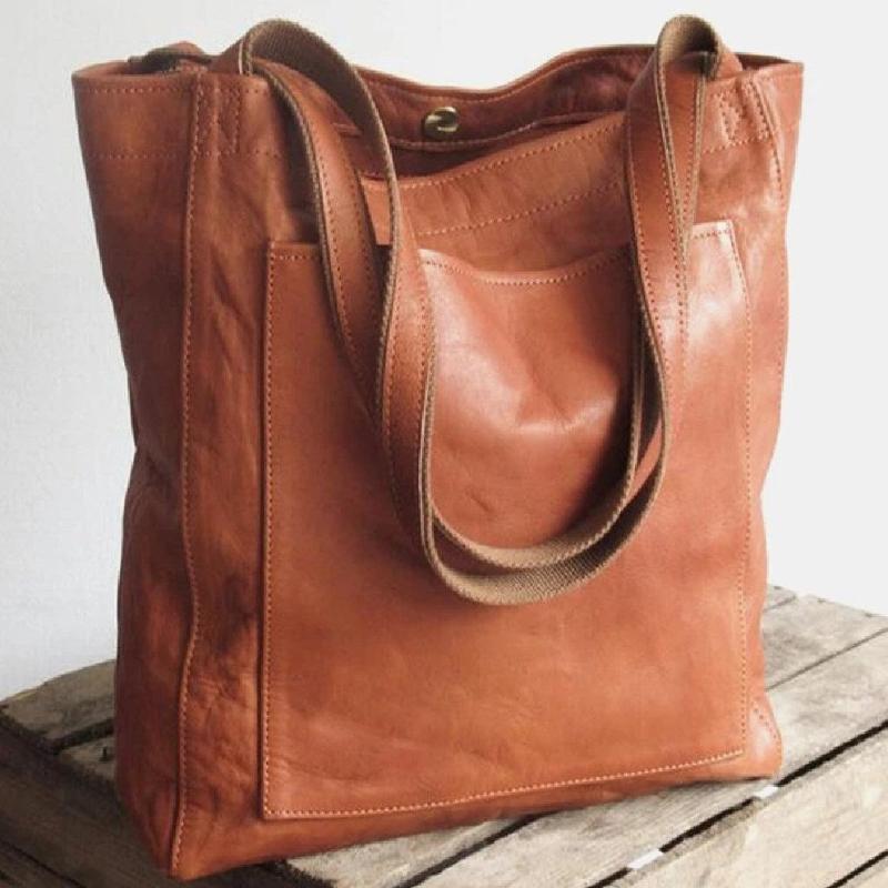 Borsa Tote Donna Capiente da Tutti i Giorni - Marrone