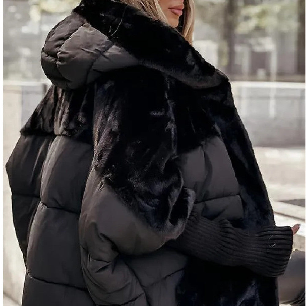 Cappotto Invernale Caldo da Donna con Vestibilità Morbida - Nero