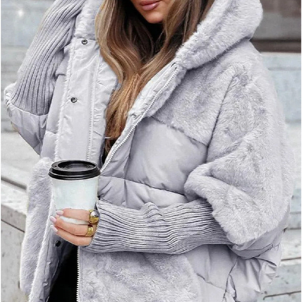 Cappotto Invernale Caldo da Donna con Vestibilità Morbida - Grigio