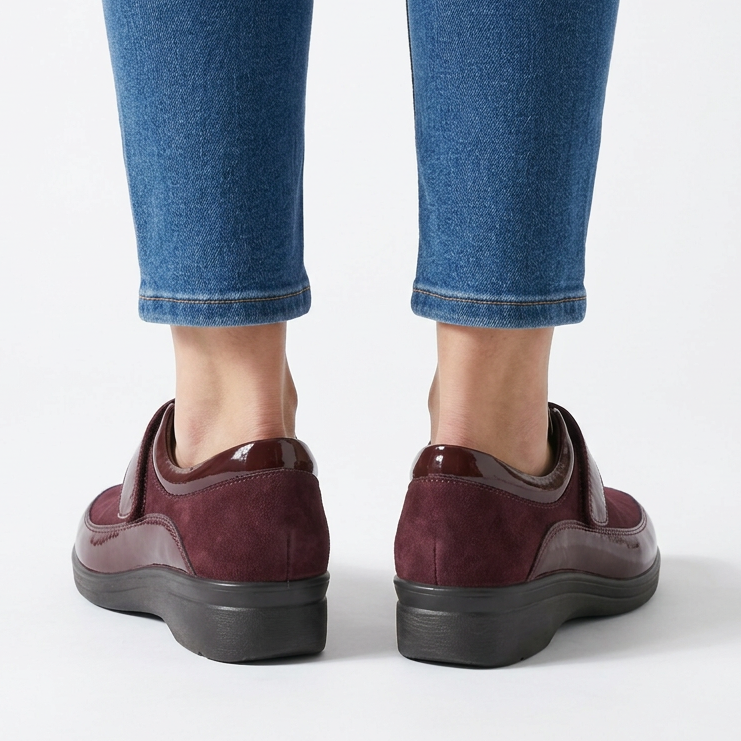 Mocassino Donna Comfort a Strappo con Zeppa