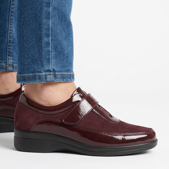 Mocassino Donna Comfort a Strappo con Zeppa