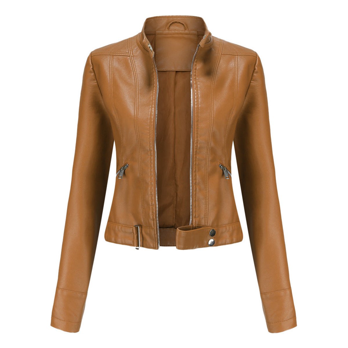 Giacca Biker Donna Corta in Ecopelle