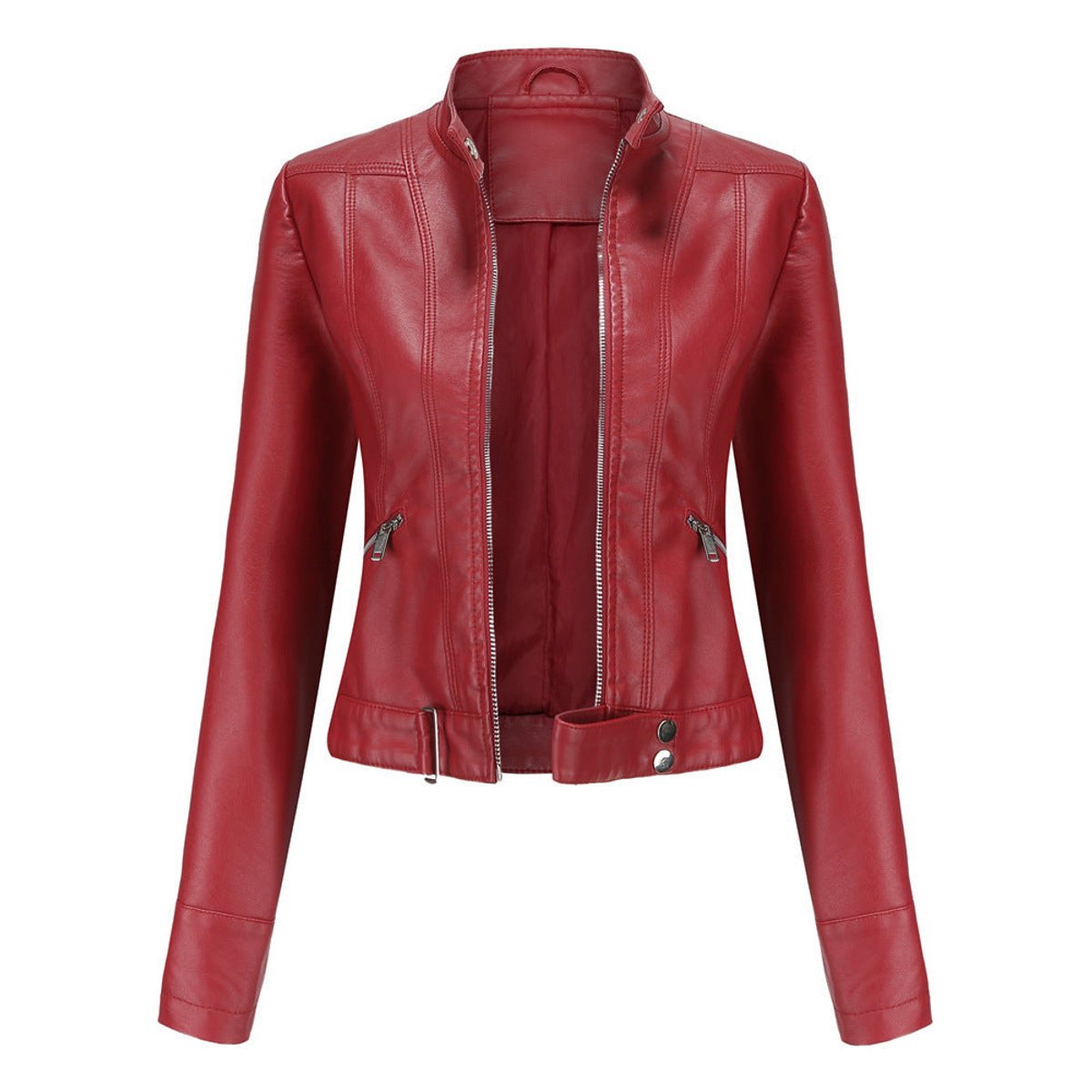 Giacca Biker Donna Corta in Ecopelle